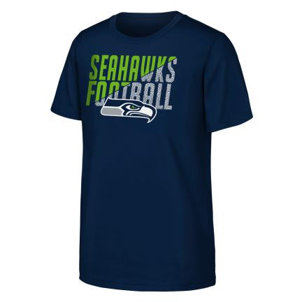 Youth Seahawks Football Navy Tee