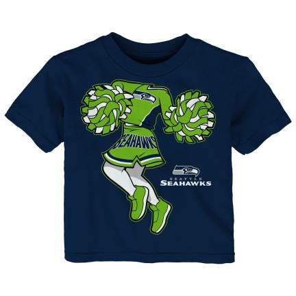 Toddler Seahawks Navy Cheer Tee