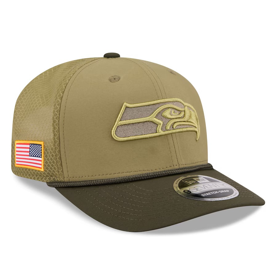 Seahawks 2025 Salute To Service Stretch-Snap Hat