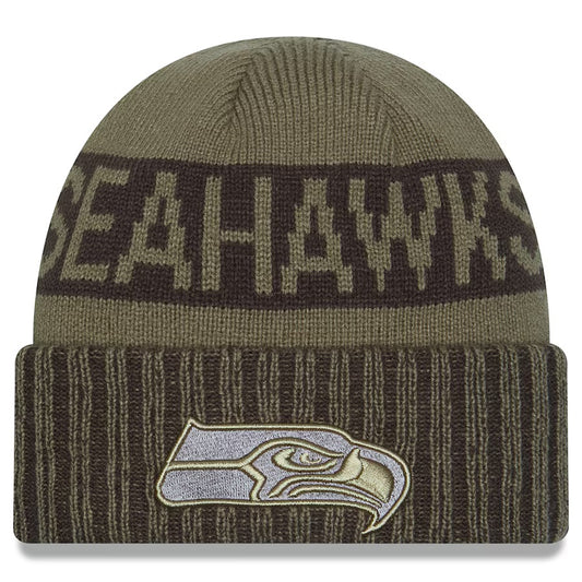 Seahawks 2025 Salute To Service Cuff Knit Beanie
