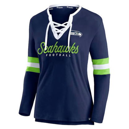 Women's Seahawks Long Sleeve Lace Tee