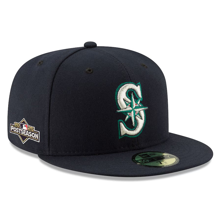 Mariners 2025 On-Field Postseason Navy Authentic Fitted Hat