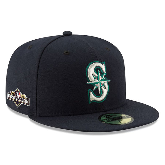Mariners 2025 On-Field Postseason Navy Authentic Fitted Hat