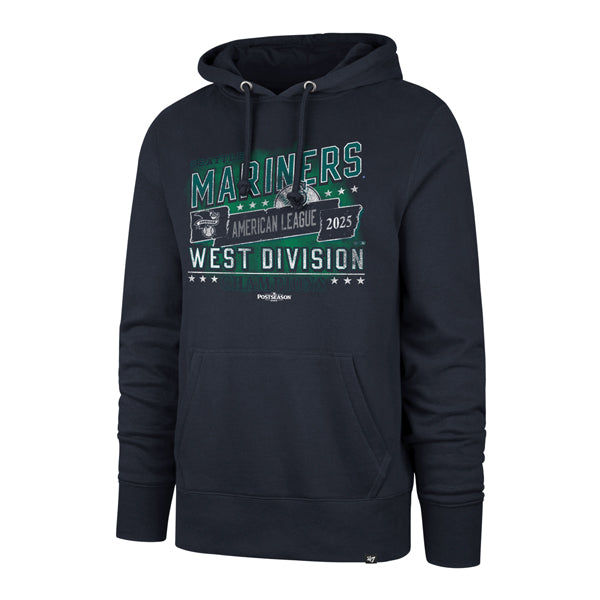 Mariners 2025 Division Champions Official Navy Pullover Hooded Sweatshirt