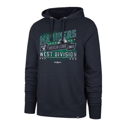 Mariners 2025 Division Champions Official Navy Pullover Hooded Sweatshirt
