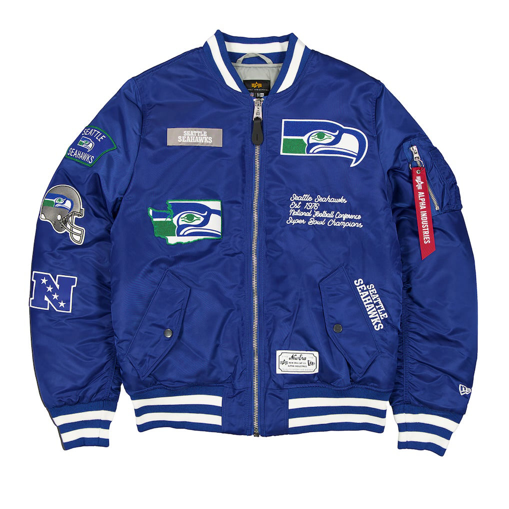Seahawks Retro Alpha Bomber Jacket