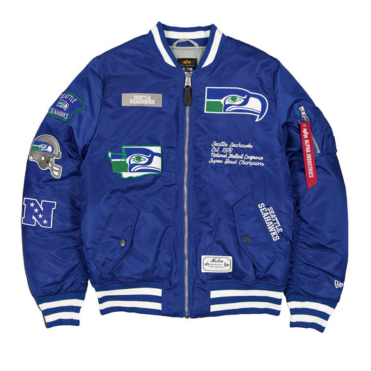 Seahawks Retro Alpha Bomber Jacket
