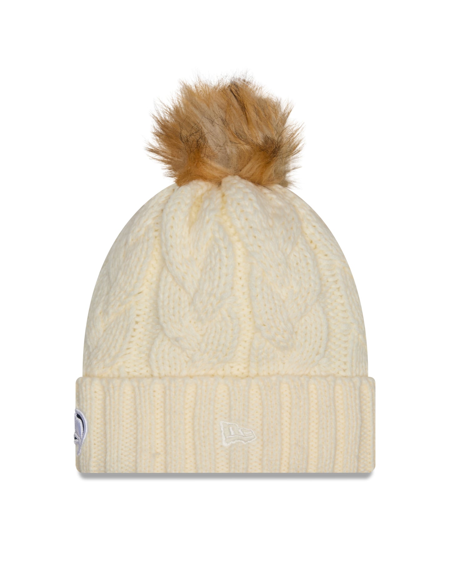 Women's Seahawks Fur Pom Knit Beanie