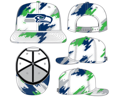 Seahawks Paint 9Fifty Snapback Hat
