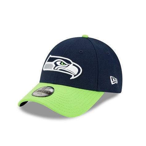 Youth Seahawks Navy Lime Adjustable Hat