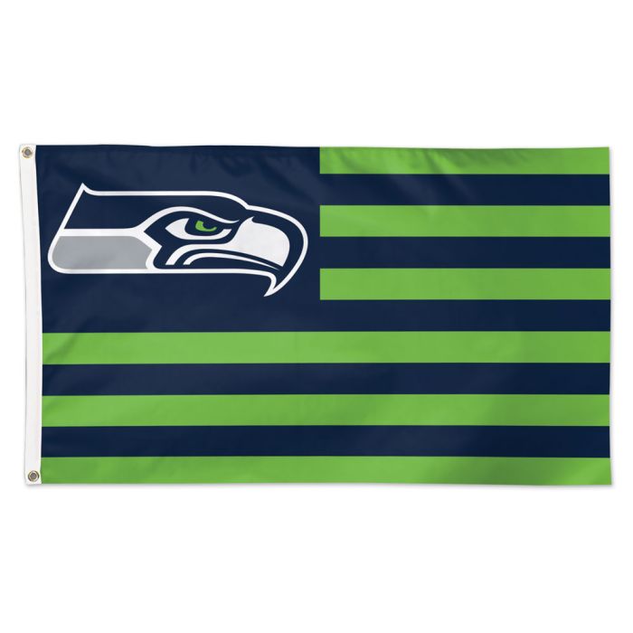 Seahawks Patriotic Stars and Stripes Deluxe 3x5 Flag