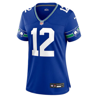 Women's Seahawks FAN 12 Retro Throwback Game Jersey