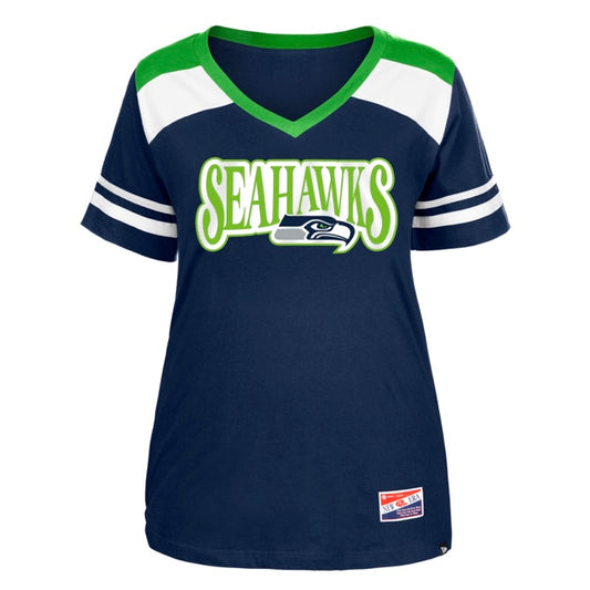 Women's Seahawks Shoulder Stripe Graphic Tee