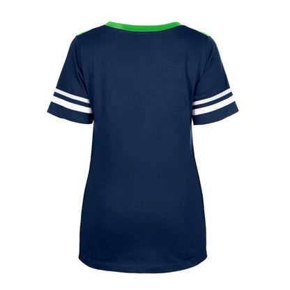 Women's Seahawks Shoulder Stripe Graphic Tee