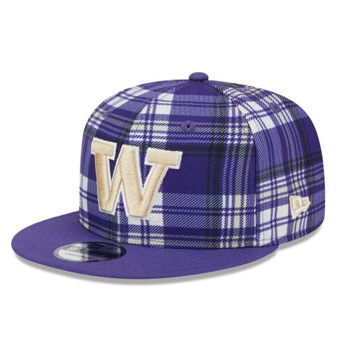 UW Huskies Purple Plaid Snapback Hat