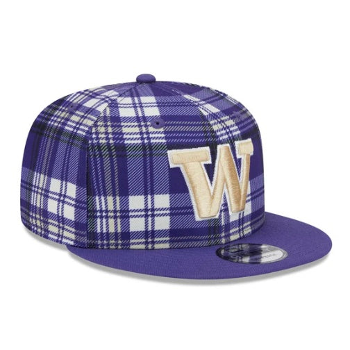 UW Huskies Purple Plaid Snapback Hat