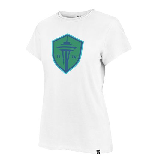 Women's Sounders White Logo Tee