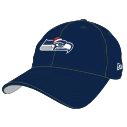 Seahawks Logo Christmas Santa Navy Hat