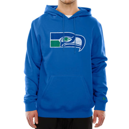 Seahawks Retro Logo Royal Blue Hooded Sweatshirt