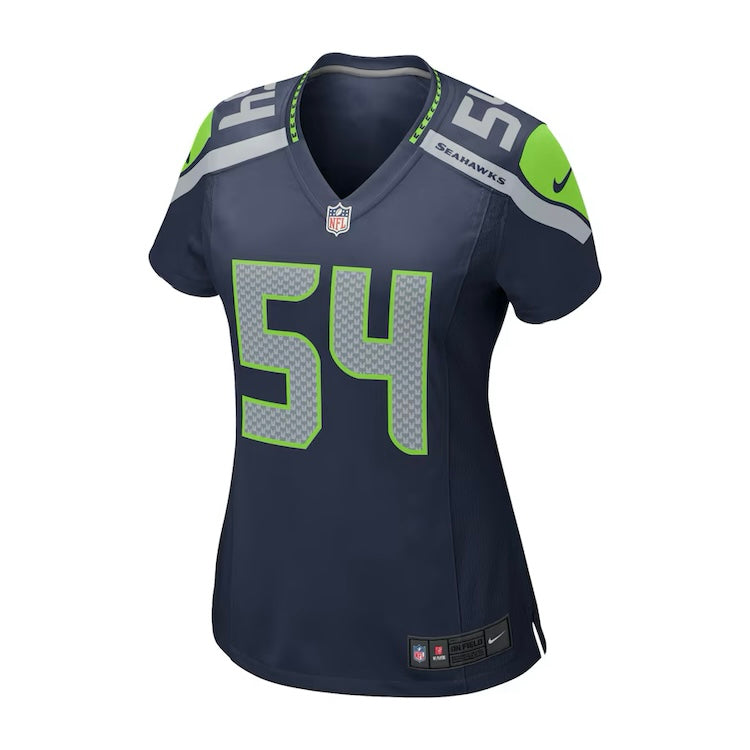 Women's Seahawks WAGNER 54 Navy Game Jersey