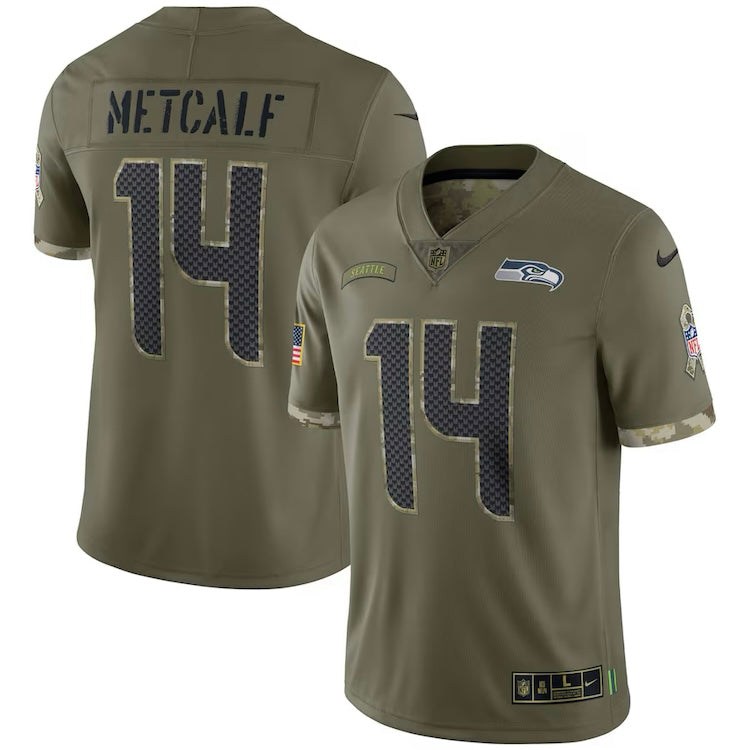 Seahawks METCALF 14 Military Limited Jersey