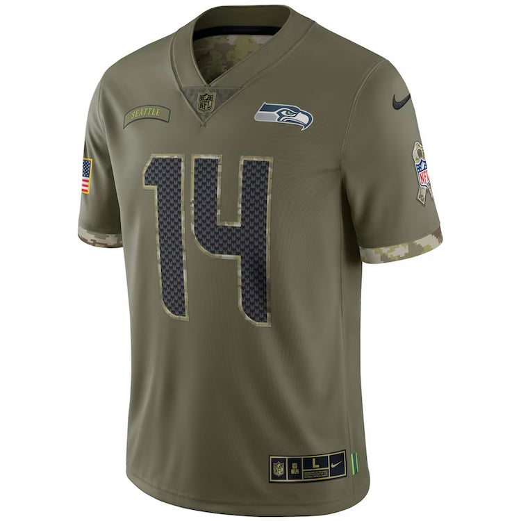 Seahawks METCALF 14 Military Limited Jersey