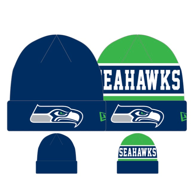 Toddler Seahawks Reversible Knit Beanie