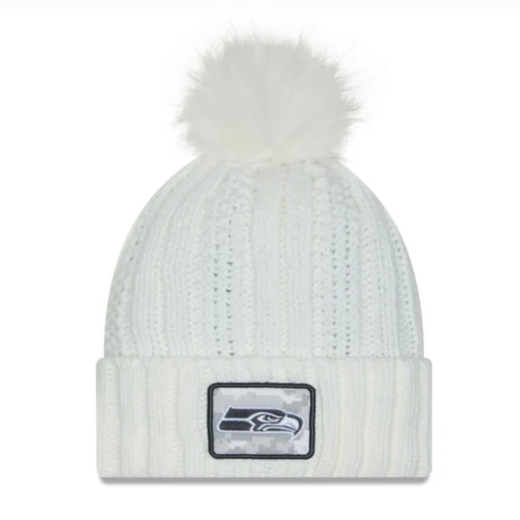 Women's Seahawks 2024 STS Cuffed Knit Pom Beanie