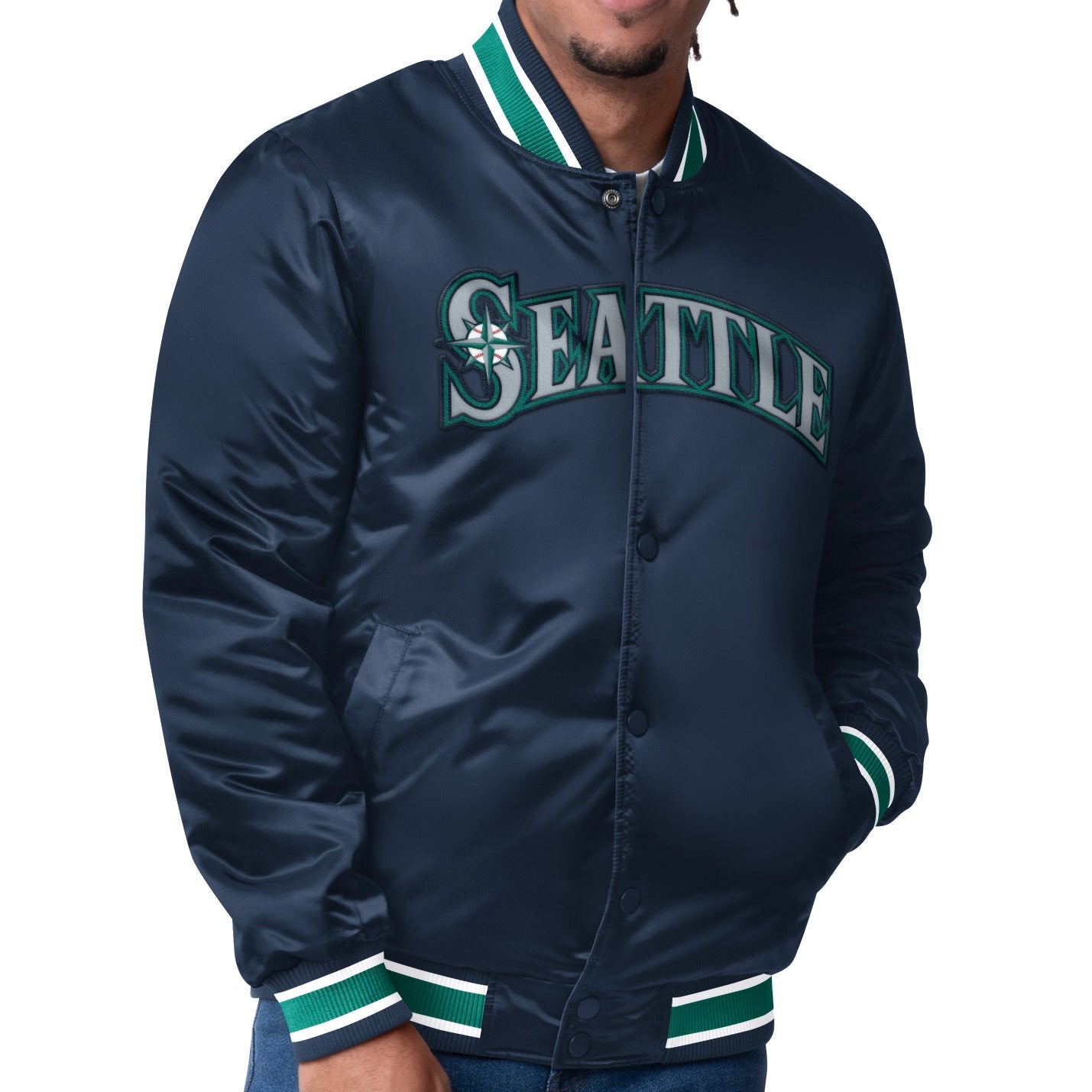 Mariners REVERSIBLE Dueling Logos Starter Jacket