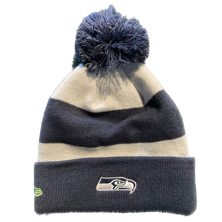 Seahawks Christmas Lights Cuffed Knit Pom Beanie