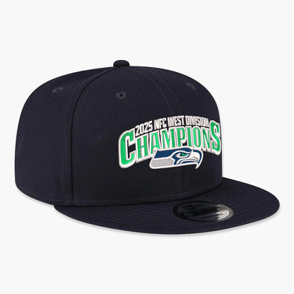 Seahawks 2025 NFC West Division Champions Official SnapBack Navy Hat