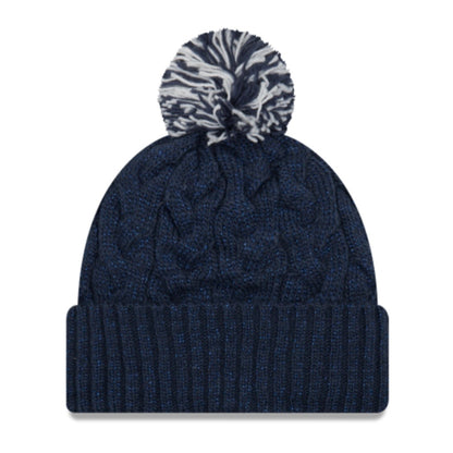 Seahawks Navy Glimmer Pom Knit Beanie