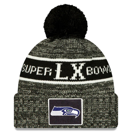 Seahawks Super Bowl LX Official Pom Knit Beanie