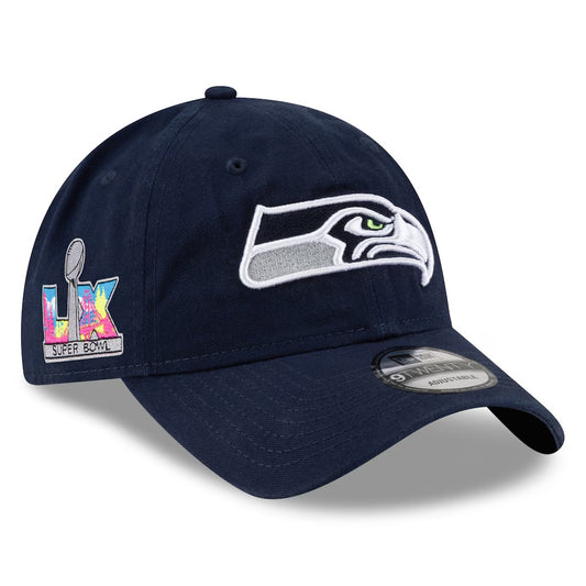 Seahawks Super Bowl LX Side Patch Navy 9Twenty Adjustable Hat