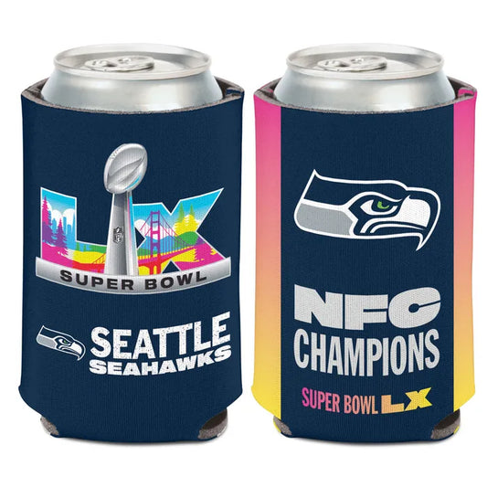 Seahawks Super Bowl LX Can Cooler Koozie