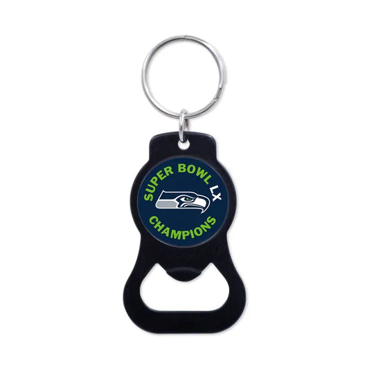 Seahawks Super Bowl LX Champions Bottle Opener Key Ring