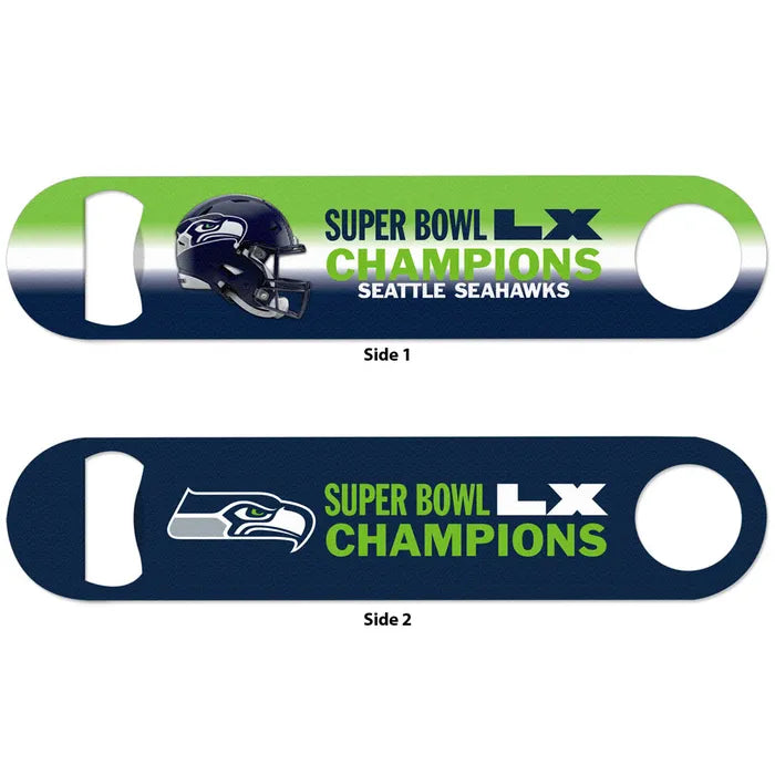 Seahawks Super Bowl LX Champions Stainless Steel Bottle Opener