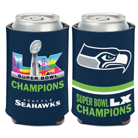 Seahawks Super Bowl LX Champions Can Cooler Koozie