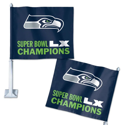 Seahawks Super Bowl LX Champions Car Flag