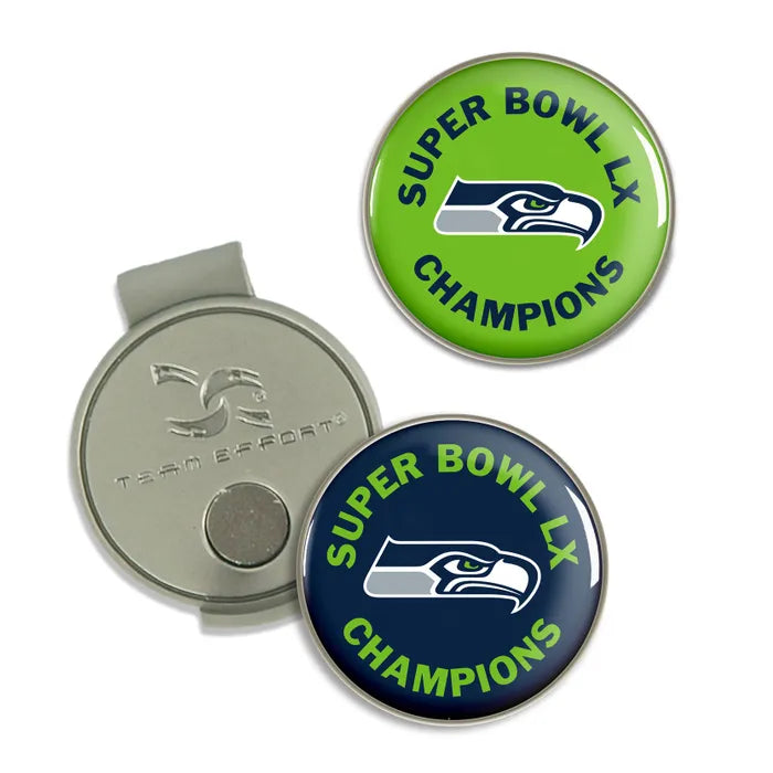 Seahawks Super Bowl LX Champions Hat Clip / Marker Set