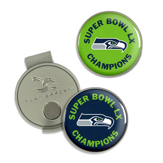 Seahawks Super Bowl LX Champions Hat Clip / Marker Set