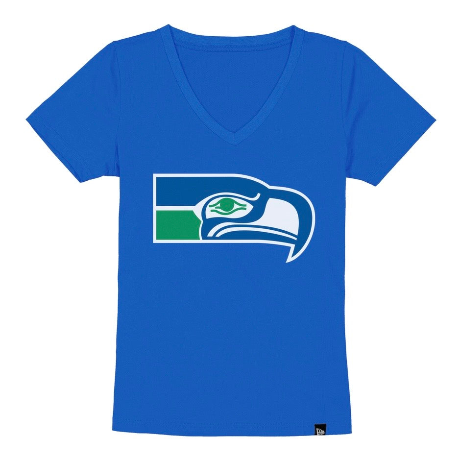 Women’s Seahawks Retro Big Logo Royal Tee