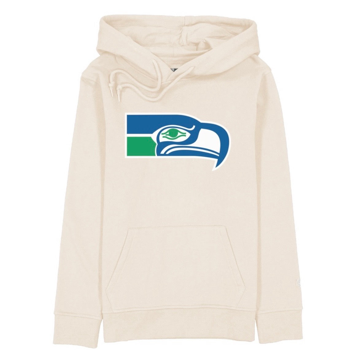 Women’s Seahawks Retro Logo Ivory Hooded Sweatshirt