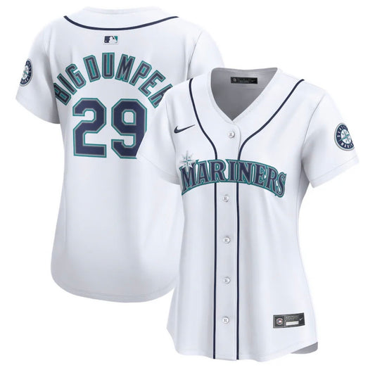 Women's Mariners Cal Raleigh "BIG DUMPER" White Nike Jersey