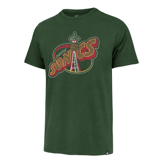 Sonics 1995-96 Logo Distressed Green Tee