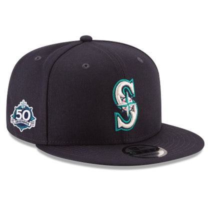 Mariners “50 Seasons” Sidepatch 9Fifty Snapback Navy Hat
