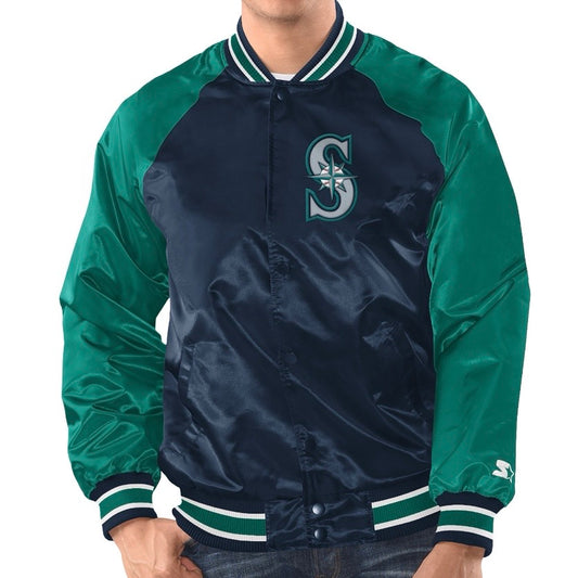 Mariners Locker Room Team Color Satin Starter Jacket
