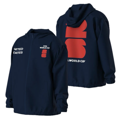 FIFA World Cup 2026 Official United States Full Zip Hooded Navy Jacket