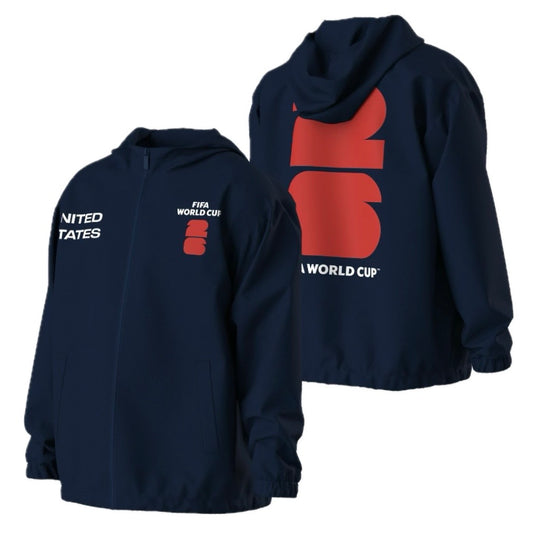 FIFA World Cup 2026 Official United States Full Zip Hooded Navy Jacket