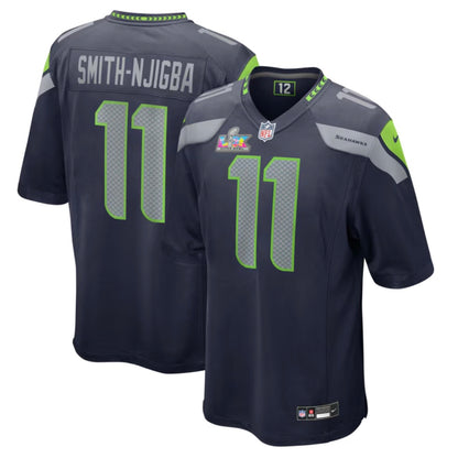 Seahawks “Smith-Njigba 11” Super Bowl LX Navy Game Jersey